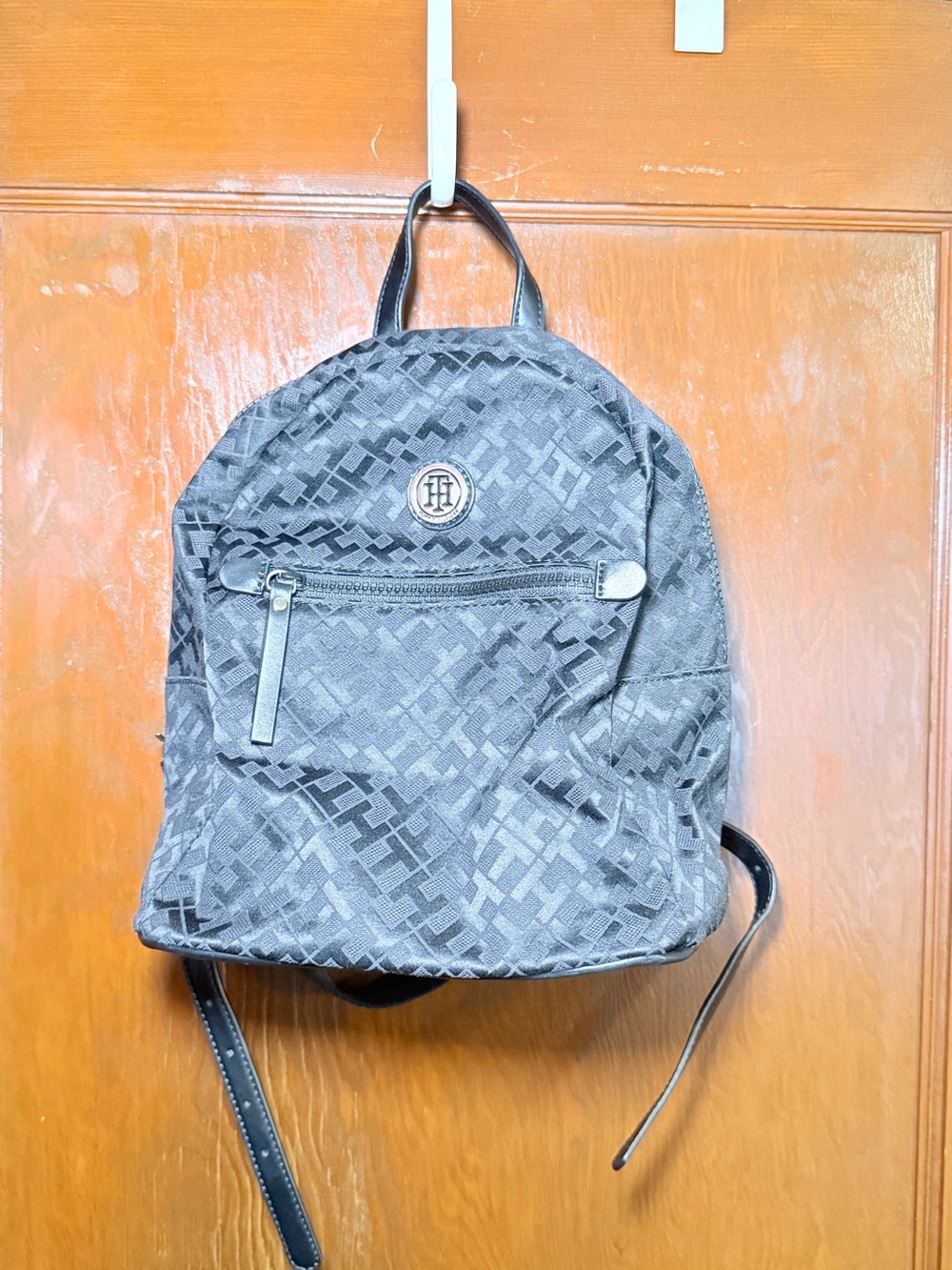 Tommy Hilfiger Black Jacquard Logo Mini Backpack